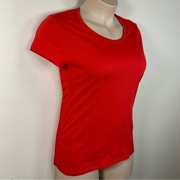 Red Short Sleeve T Shirt Short Sleeve Stretch Juniors XXL 19 - Picture 2 of 8